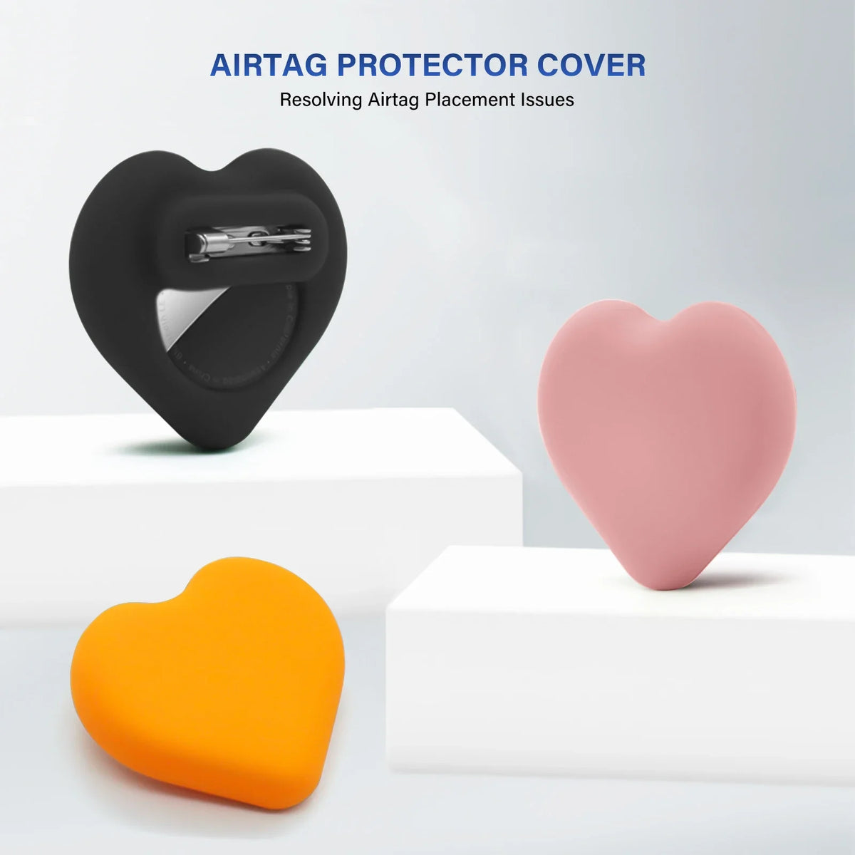 New AirTag Hidden Holder for Kids,Silicone AirTag Case with Safety Pin,Tracker Anti-Lost Cover for Kids,Elderly,Luggage,Clothing