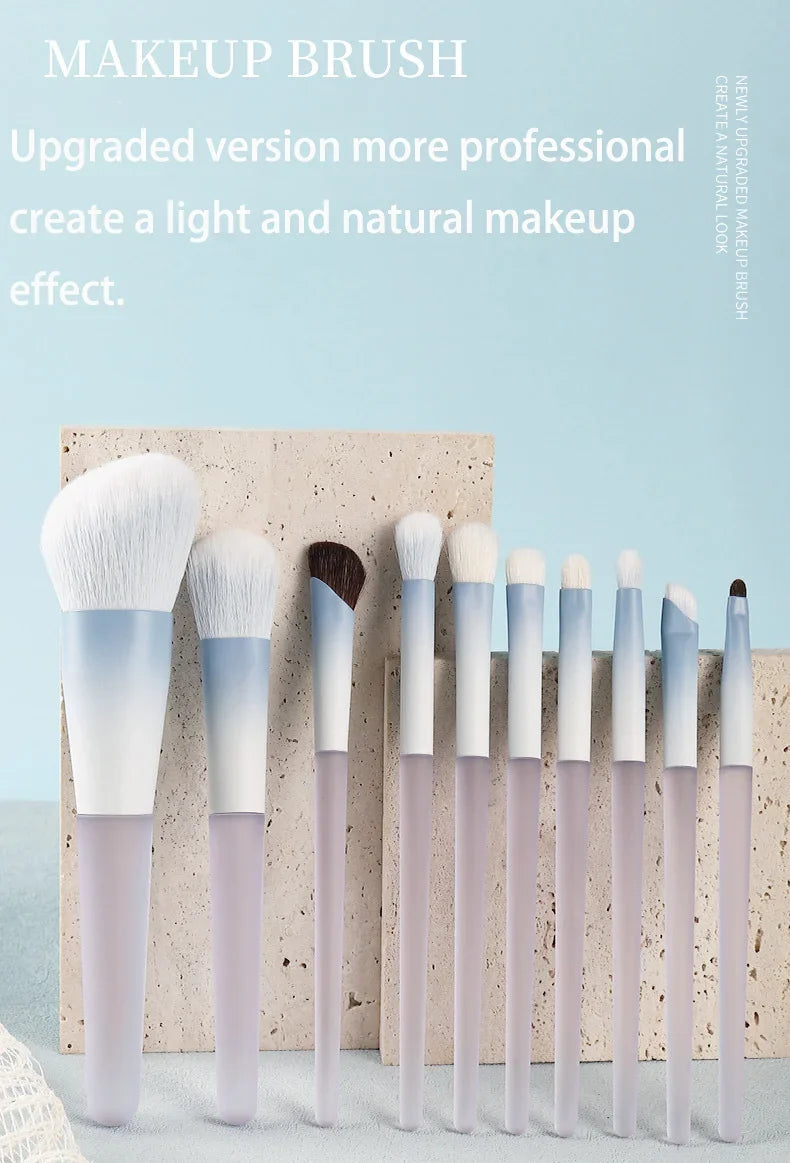 10Pcs Professional Makeup Brush Set Soft Synthetic Hair Foundation Blush Eyeshadow Concealer Face Makeup Brushes