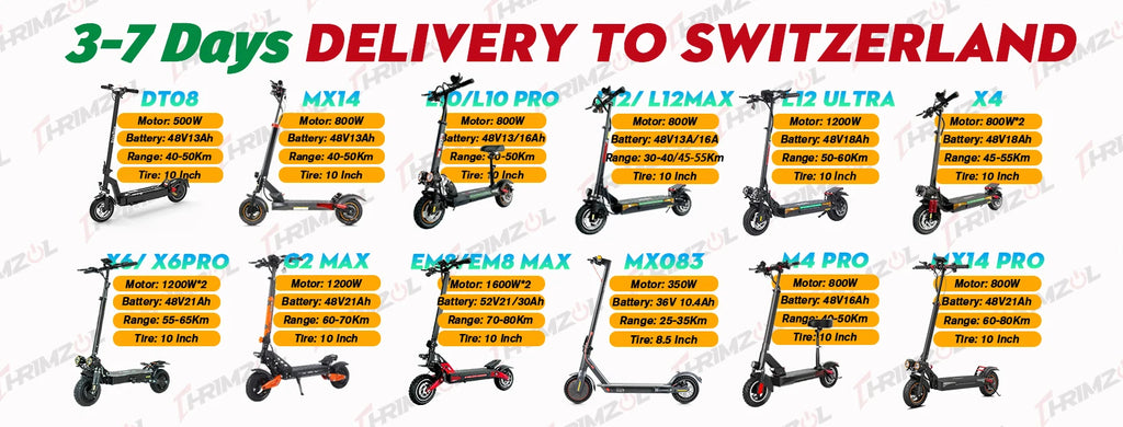 Thrimzol X4 Dual Motor Adult Off-Road Electric Scooter 48V 18AH Battery 60KM Range 150kg Max Load 3-7 Day Delivery