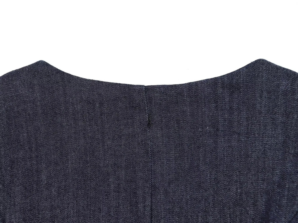 Denim Women's Shirts Blouse 2026 Summer New Fashion Slim V-neck Blouses Women's Summer Chic Travel Holiday Youth Shirts Tops