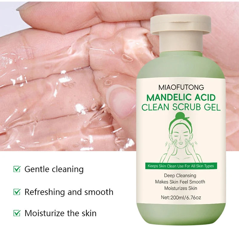Korean Mandelic Acid Exfoliating Gel Deeply Cleanses Pores On Face Body Gently Removes Dead Skin Improves Facial Skin Texture
