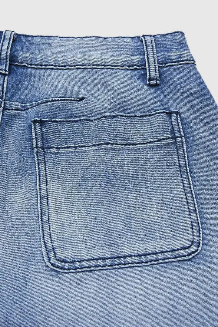 New Women High Waist Loose Straight‑Leg Cropped Jeans Washed Vintage Denim Ankle Pants Casual Daily Streetwear Denim Trousers