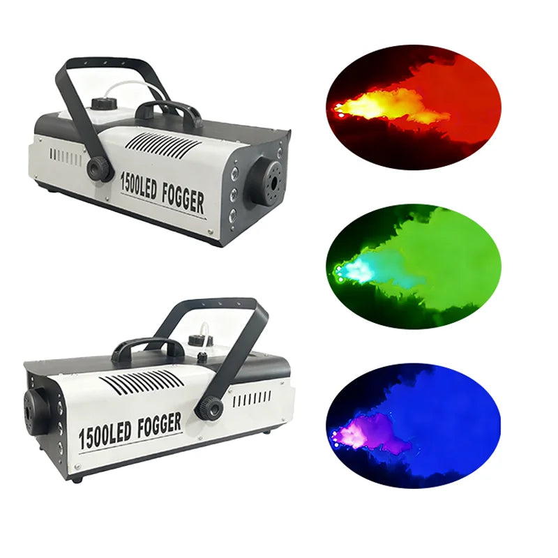 1500W High Power Smoke Machine Wired Remote Control Continuous Output Fog Machine for Large Stage Events Wedding Party Bar KTV
