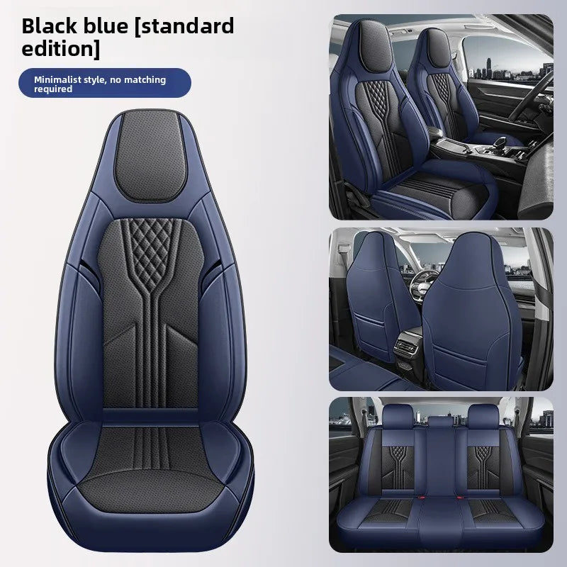 Universal Sporty Seat Luxury Car Seat Full Cover Perforated Breathable Leather Sedan SUV. Cushion Car Seat Full Cover Protection