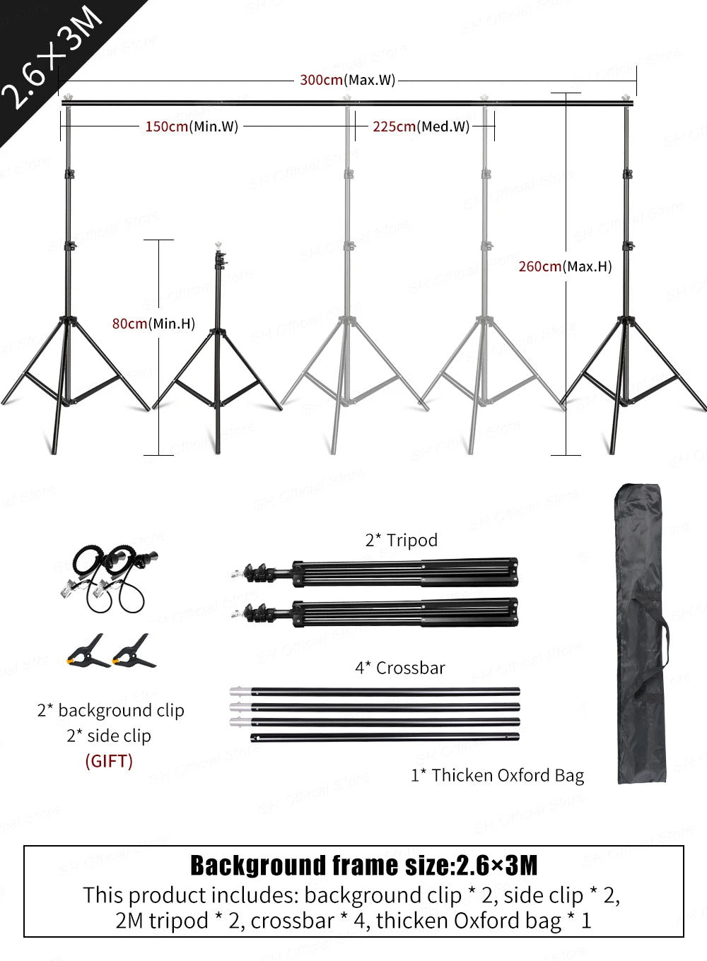 Background Stand Photography Photo Video Studio Backdrop Background Stand Party Accessories Telescopic Backgrounds Studio Photo