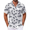 2026 New Beach Surfing Men's Shirt 3D Digital Geometry Hawaiian Printed Short Sleeve Shirt