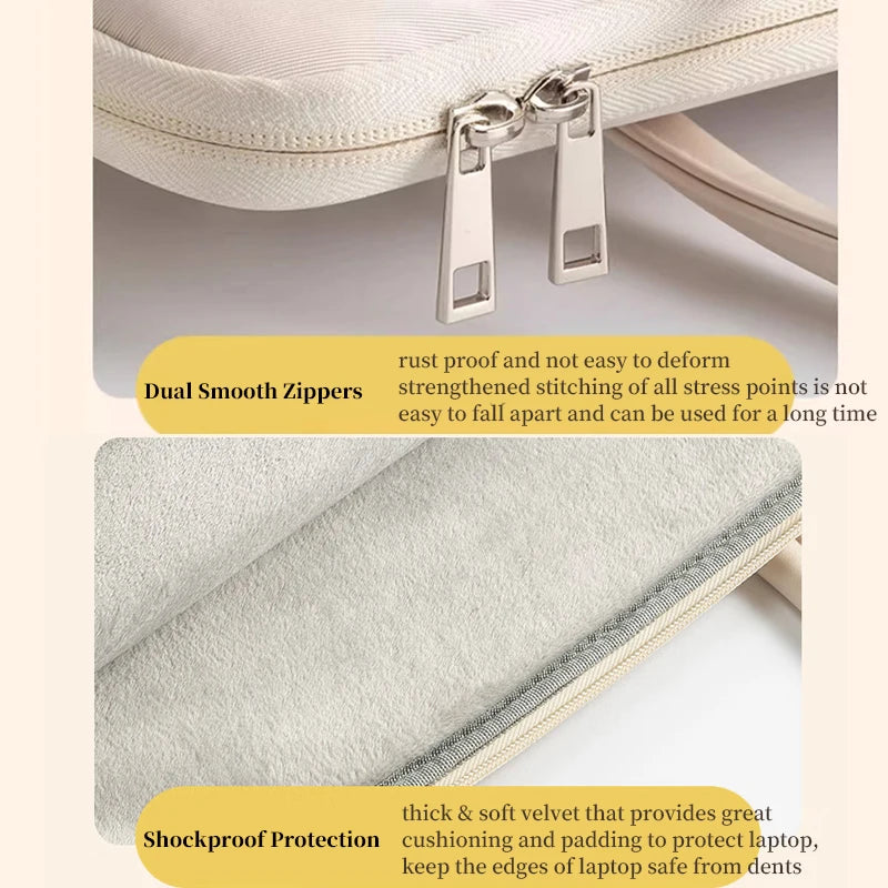 Laptop Bag 13.3 inch for MacBook Air/Pro 13 14 M4 HP Dell XPS ASUS VivoBook Lenovo Thinkpad Xiaomi Notebook Handbag 15.6 16 inch