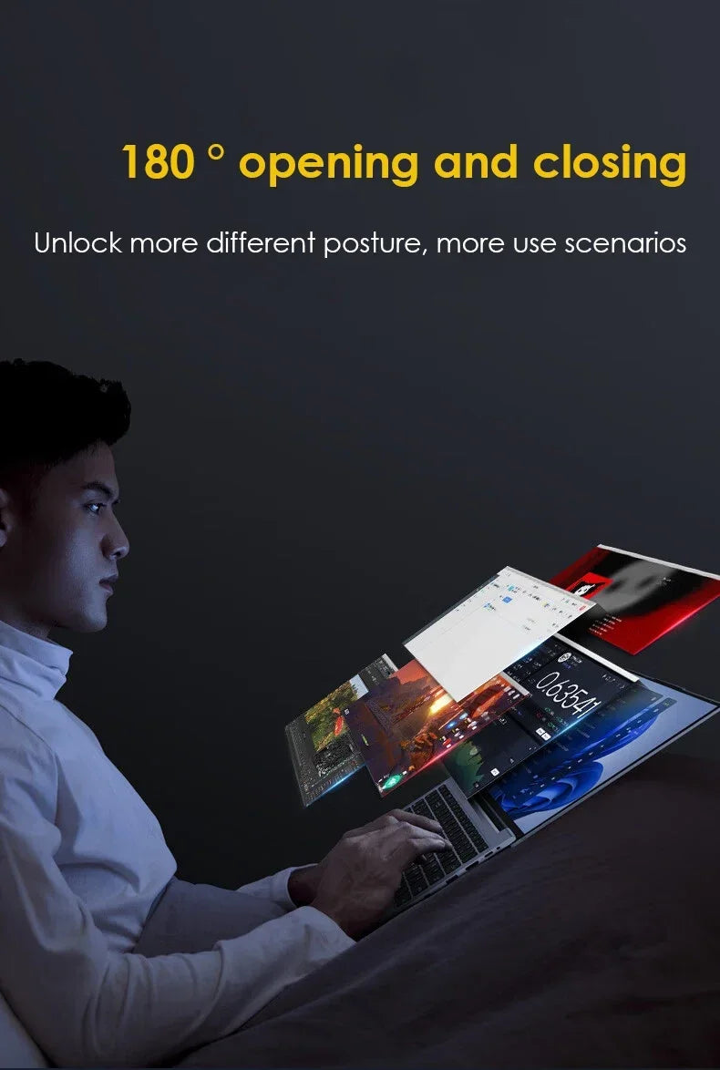 NEW Core I9-10980HK Gaming Laptop 16GB RAM 1/2TB SSD Windows 11 Pro Office Portable Laptops 14.1-inch Notebook Computer PC