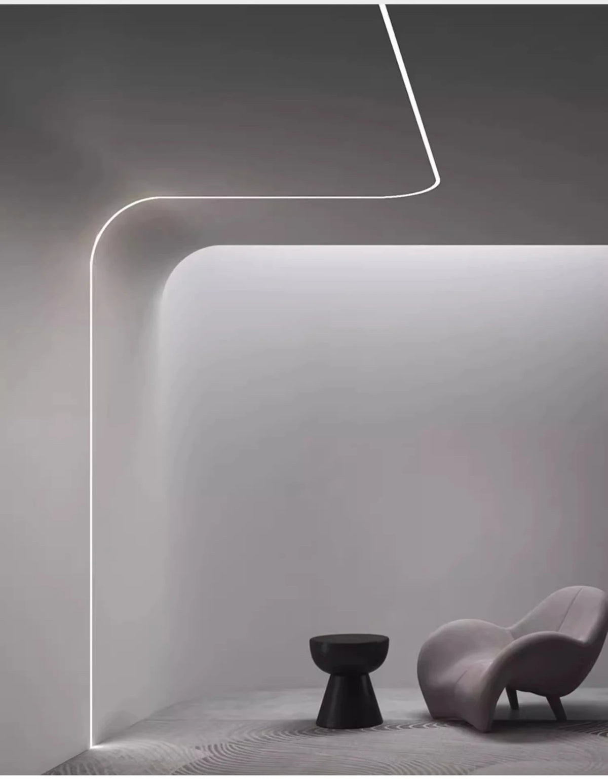 0.5/1M Bendable Led Aluminum Profile 20/30/40Mm Wide Flexible Led Channel Diffuser Curved Line Light Bar Aisle Ceiling Lighting
