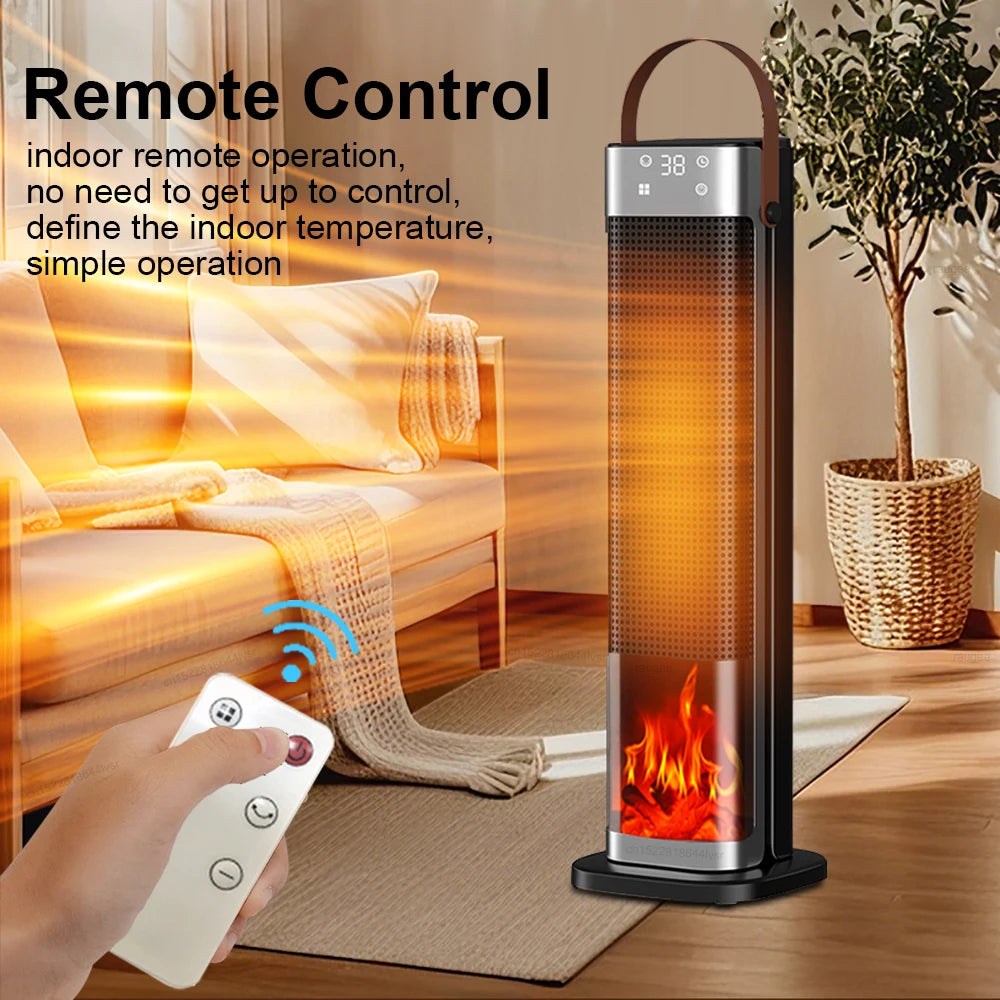 Electric Heater 2000W Heating Fans Portable Electric Space Heater PTC Fan Heater Household Hot Air Blower with Remote Control