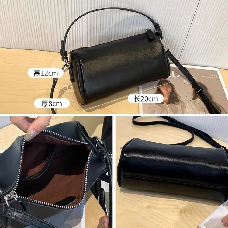 Ladies' Genuine Leather Small Shoulder Bag for Women Crossbody Fashionable Simple and Practical Soft Leather Darling Phone Bag
