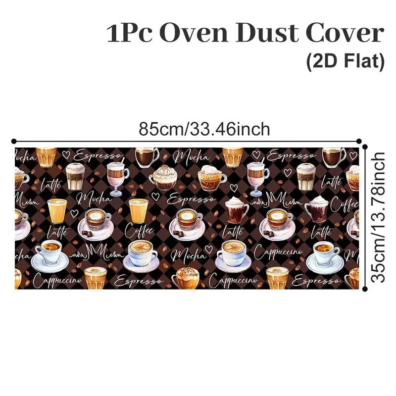 Microwave Oven Dust Cover 85x35cm Waterproof Oil Proof Stain Repellent Kitchen Countertop Appliance Protector