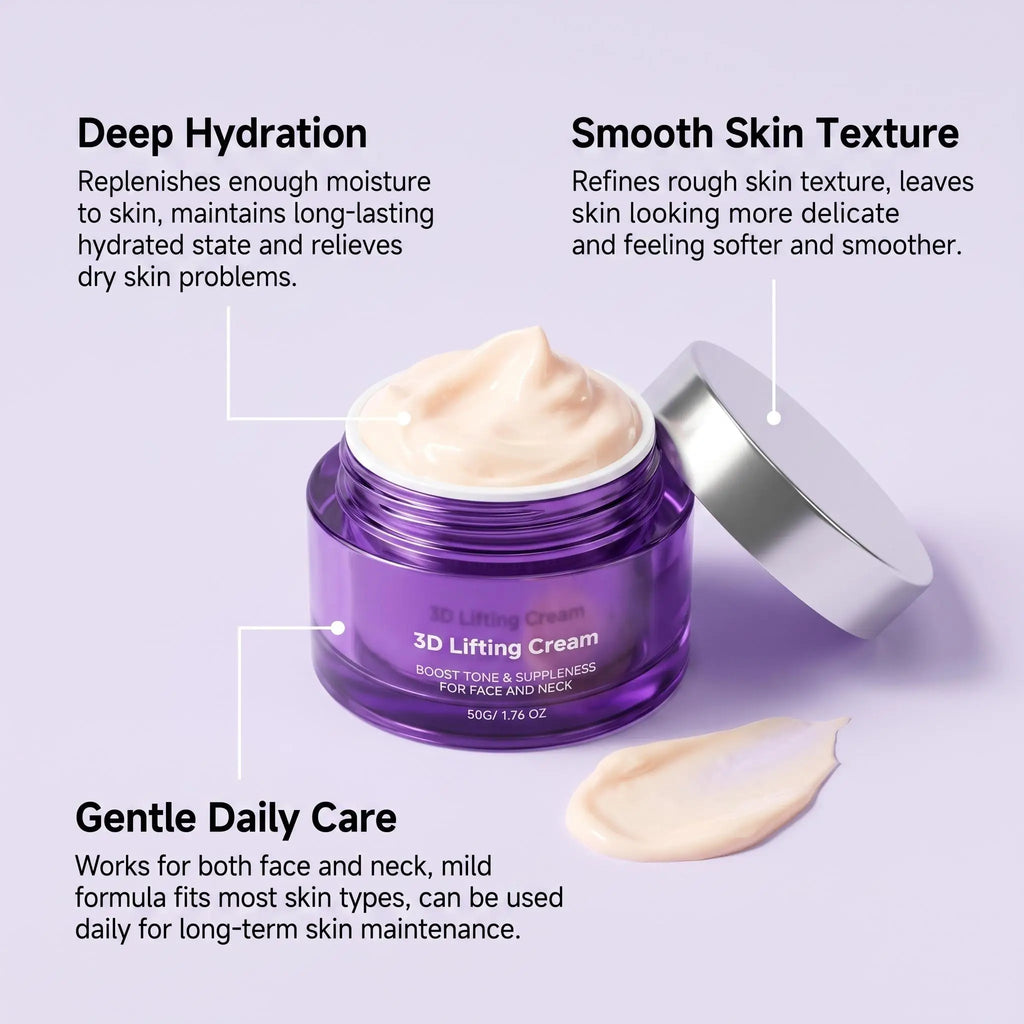 3D Lifting Cream Face Neck Anti-Aging Moisturizer Improve Wrinkles Hydrating Repair Korean Facial Treatment Probiotic Face Cream