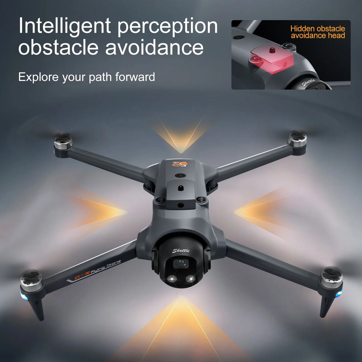 YLRC YL059 RC Drone Airdrop GPS WIFI FPV 180° ESC 4K Dual Camera Smart Follow Obstacle Avoidance Quadcopter 4.5" Screen