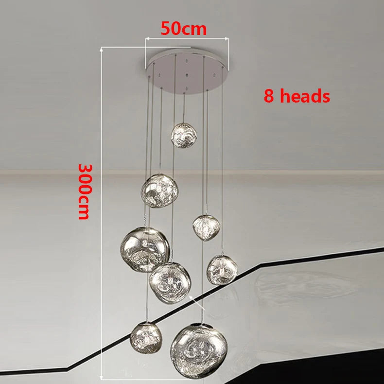 Modern Home Decor Led Ceiling Lamps Pendant Light Chandeliers hanging Light Fixture For Staircase Living Room Indoor Lighting