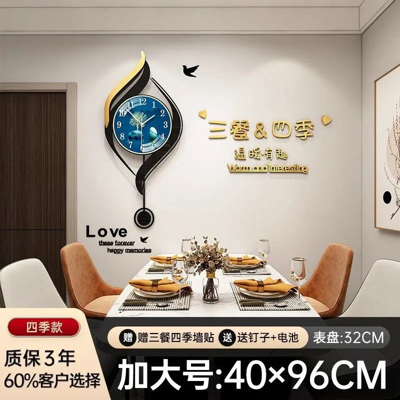 Modern Creative Wall Watch Xenomorph Chinese Style Interior Wall Clocks Luxury Metal Wall Art Reloj Pared Living Room Decoration
