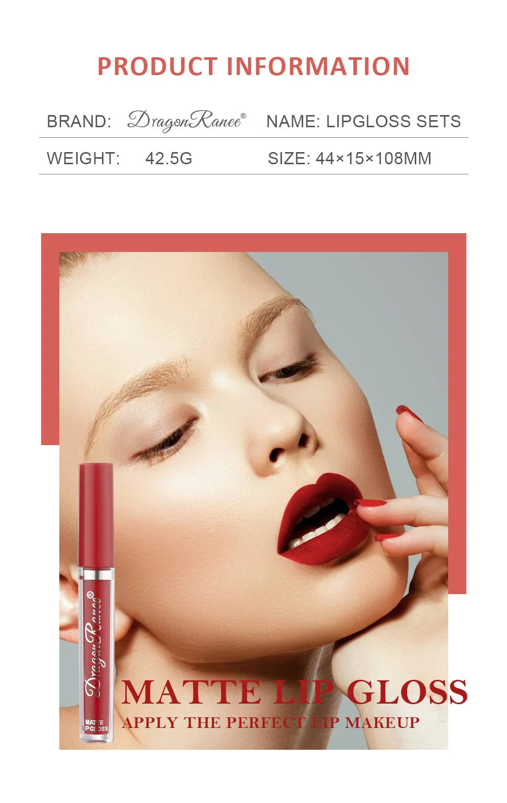3PCS/Sets Velvet Matte Lip Gloss Lasting Waterproof Nude Sexy Red Liquid Lipstick Moisturizing Lip Stain Tint Cosmetic For Women