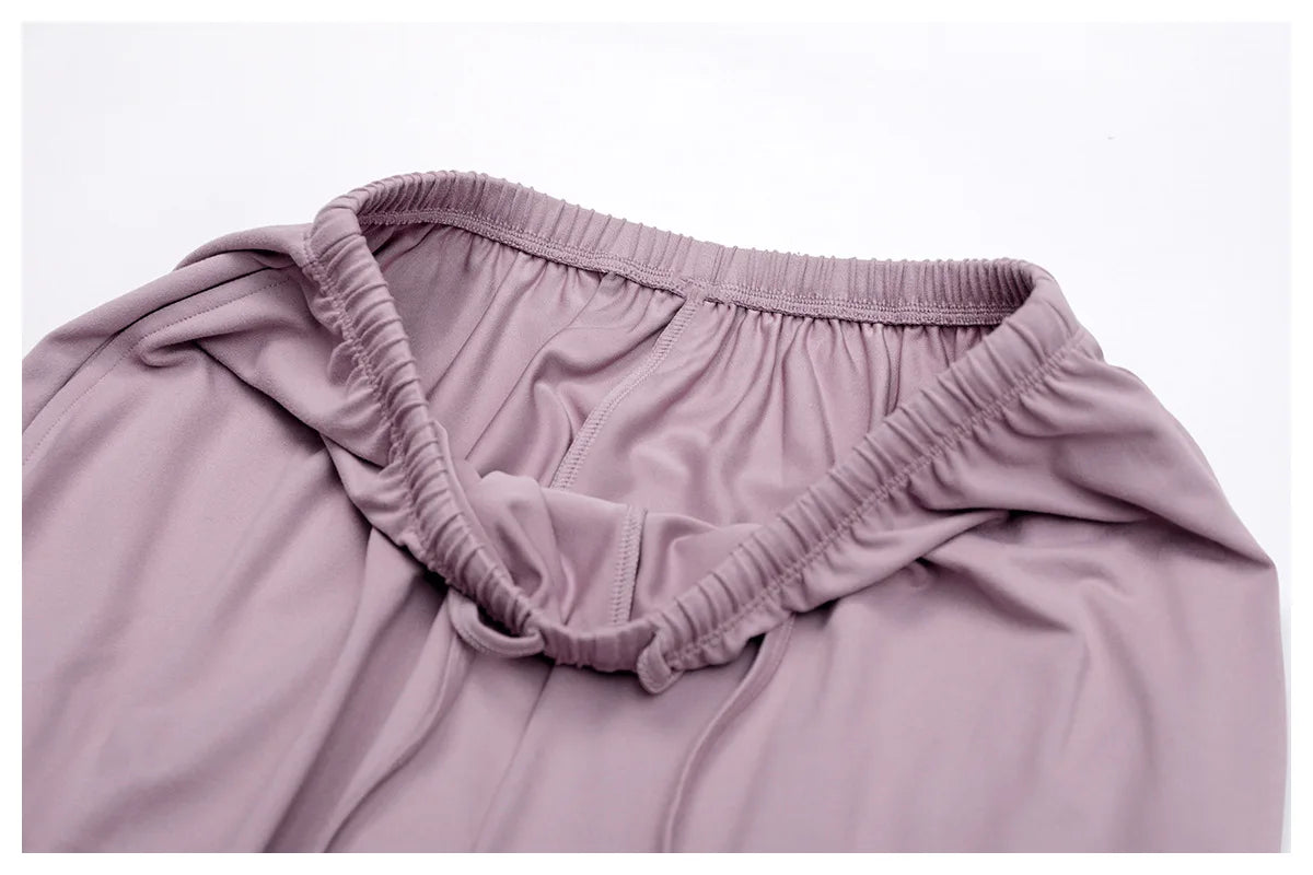 Women's High Waist Drawstring Yoga Pants Hanging Wide Leg Loose Casual Pants Women's Sports Pants Fitness Running Elastic Pants