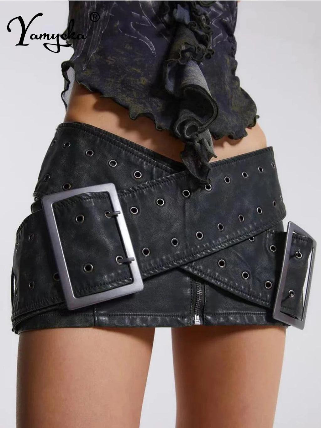 Sexy Vintage Black Low Waist Mini Skirt Women Summer Skirts for Woman Clothing Goth Punk Fashion Short Micro Skirt Streetwear HL