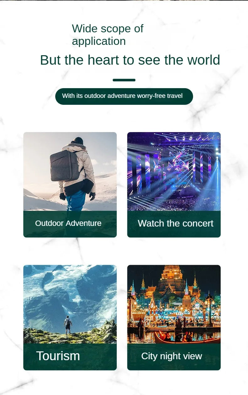 2000x25 HD Monocular Telescope Mini Portable with Phone Holder for Outdoor Camping Hunting Birdwatching