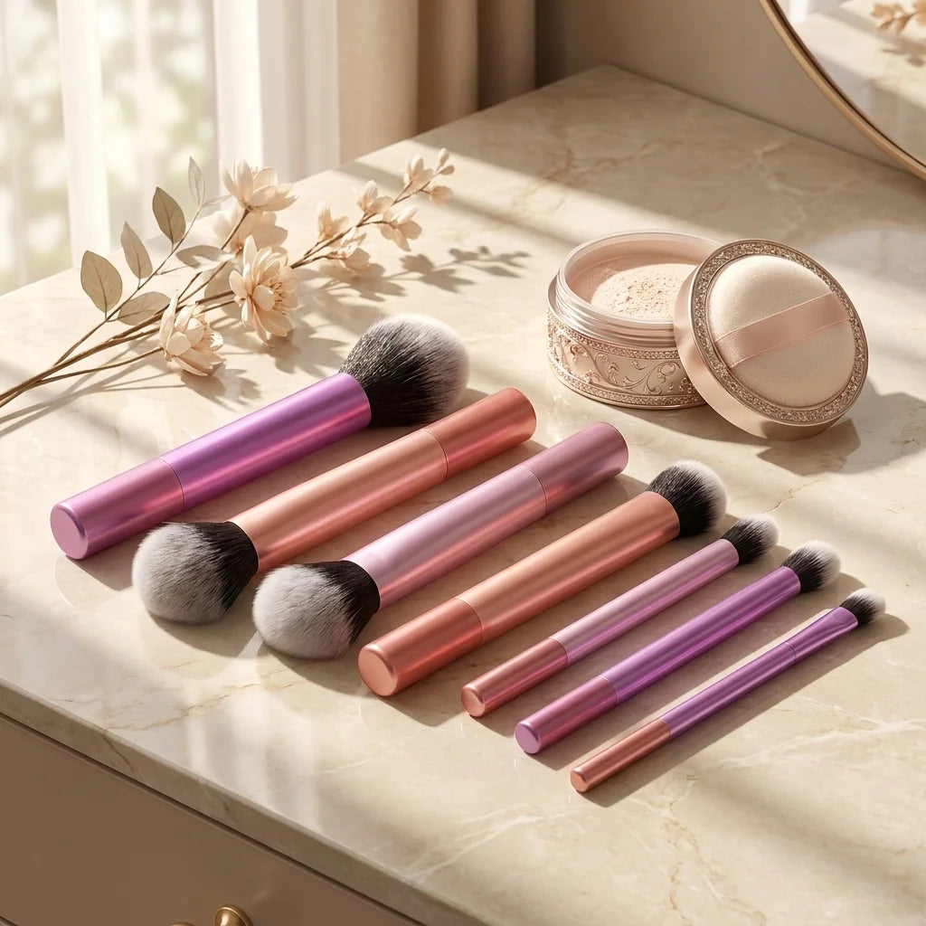 8Pcs Soft Synthetic Hair Makeup Brush Set Foundation Blush Eyeshadow Multi-purpose Cosmetic Beauty Tools