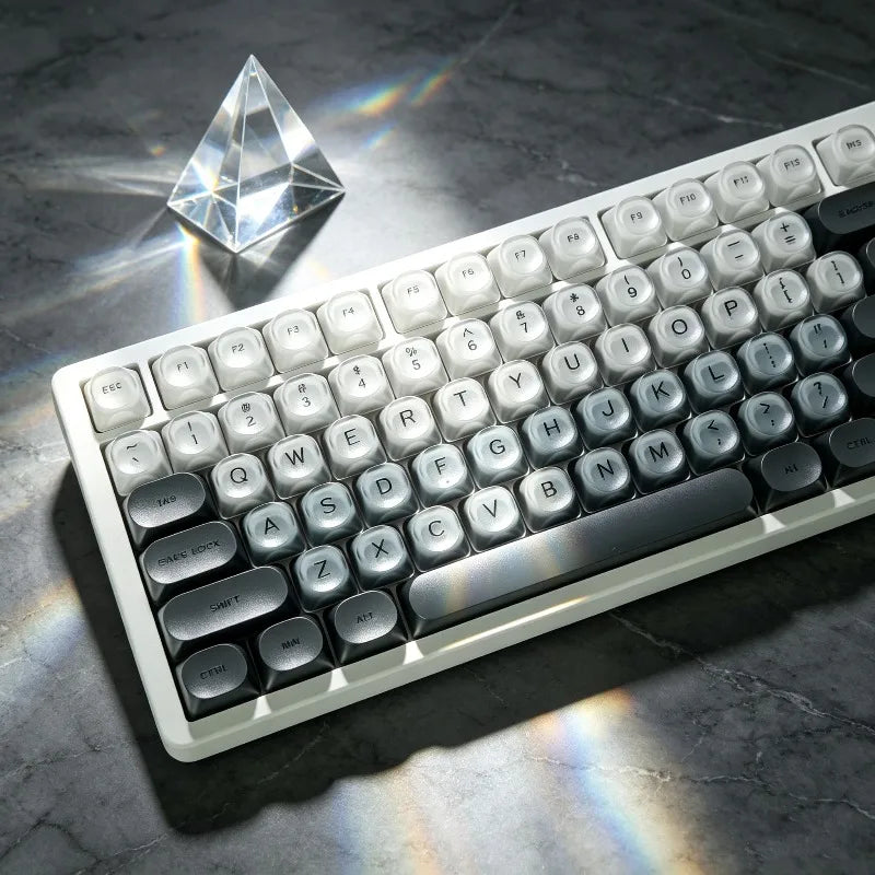 Gradient Purple Black Pink Crystal Keycaps Custom DIY for Gaming Mechanical Keyboard PBT Key Caps Set for Keyboard 68 70 80 90