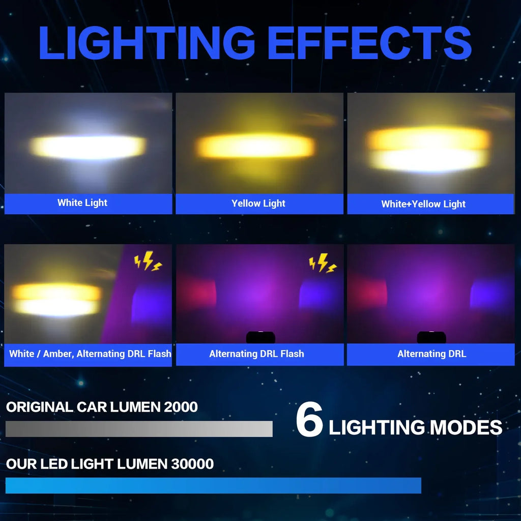 2/4 LED Motorcyle Car Grille Spotlight Projector Len Light  Driving Light, Truck Off-road Vehicle High Brightness  Driving Light