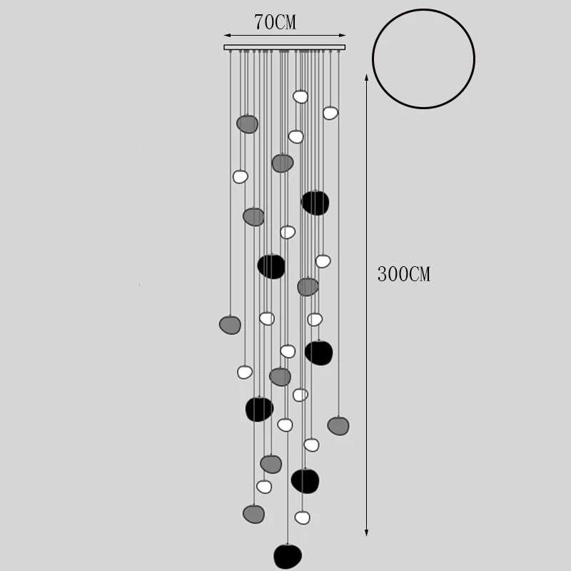 Modern Stair Chandelier Pendant Lights Indoor Lighting Ceiling Lamp Hanging Light LED Chandeliers for Living Room Indoor Lightin