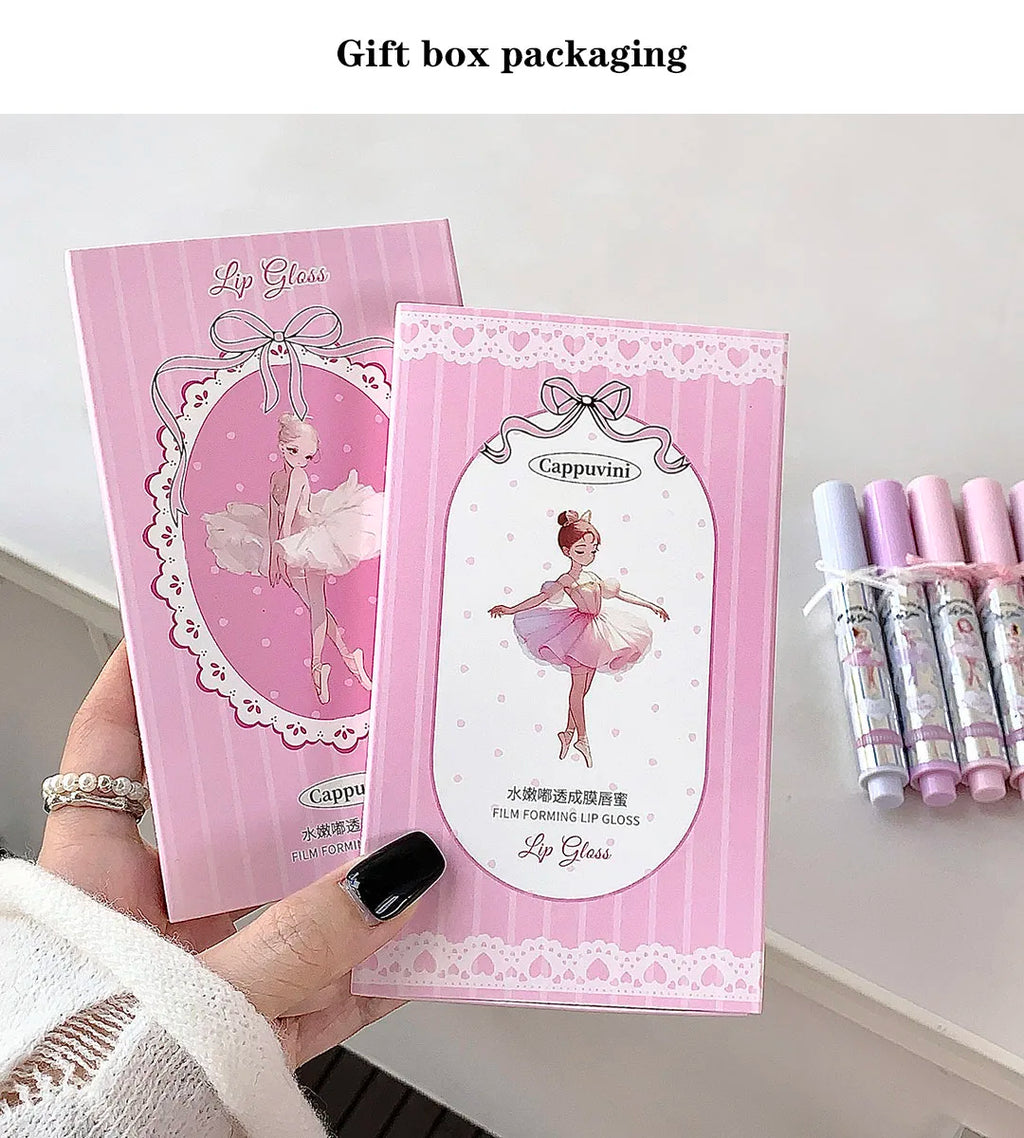 Halo-dyeing Tinted Lip Gloss Crystal Jelly Moisturizing Waterproof Mirror Water Glass Lip Gloss Transparent Color Cosmetics Gift