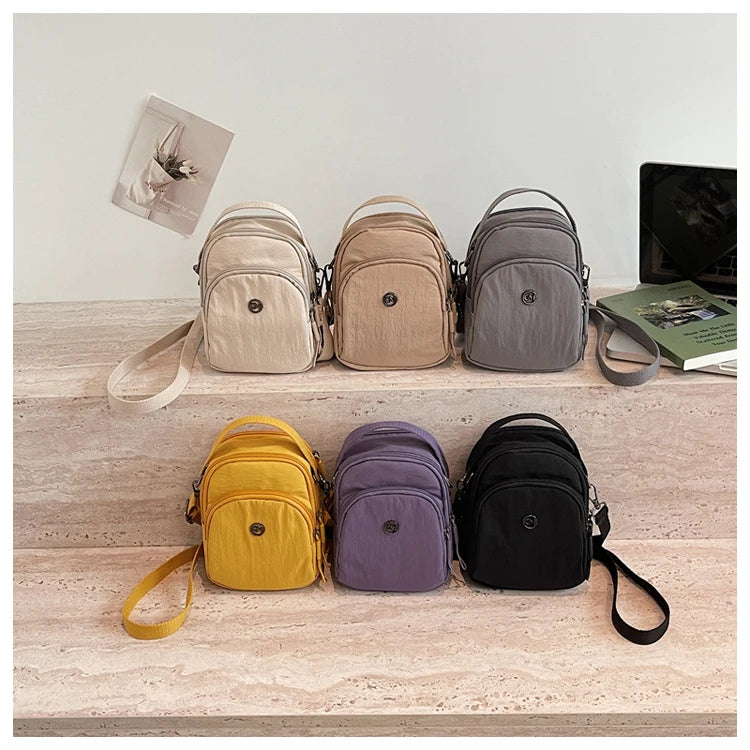 Casual Oxford Fabric Mobile Phone Bag Women's Crossbody Bag Lightweight Trendy Single Shoulder Canvas Bag for Walking