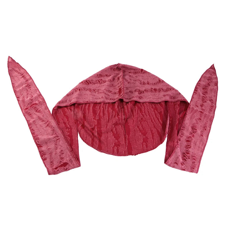 New Punk Style Cotton Durag Headband Elastic Knit Fabric Long Tail Pirate Cap for Men Cycling Head Scarf