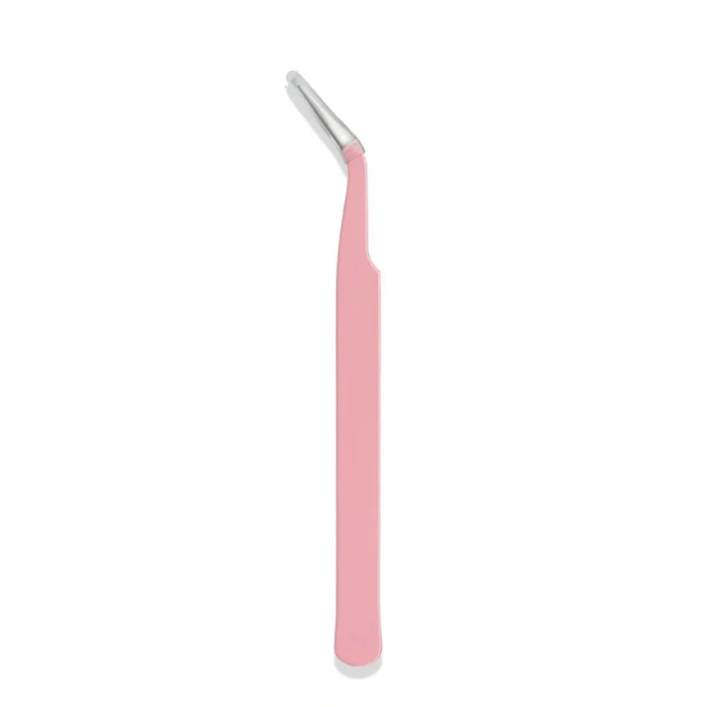 Stainless Steel Straight Curved Eyelash Tweezers False Lash Application Clip for Eyelid Tape Nail Rhinestone Picker Makeup Tool