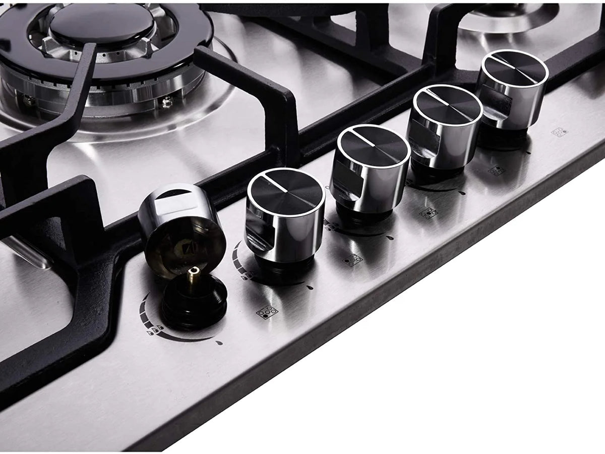 Home Kitchen Cooking Appliances 5 Burner Built in Gas Stove Cooker With Glass Top Gas and Electric Hob