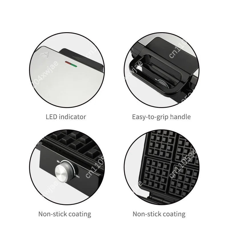 Household Four Pieces Waffle Iron Multifunctional Sandwich Maker Electric Crepe Grill Breakfast Kitchen Equipment