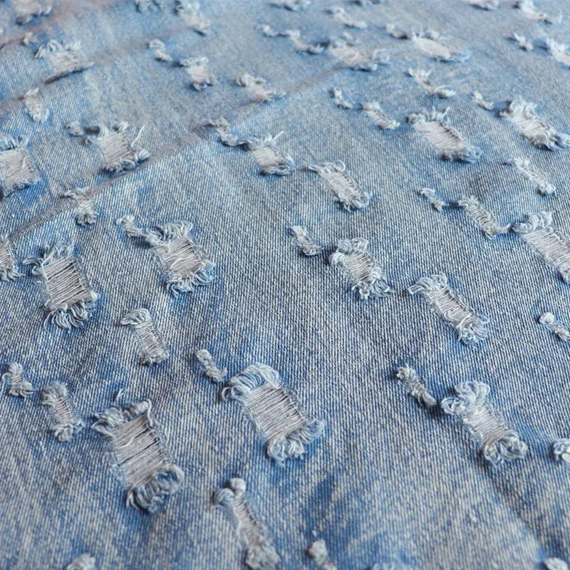 High-quality Vintage cotton ripped denim For Jeans, jackets, skirts, bags, upholstery, crafting, designer fabrics