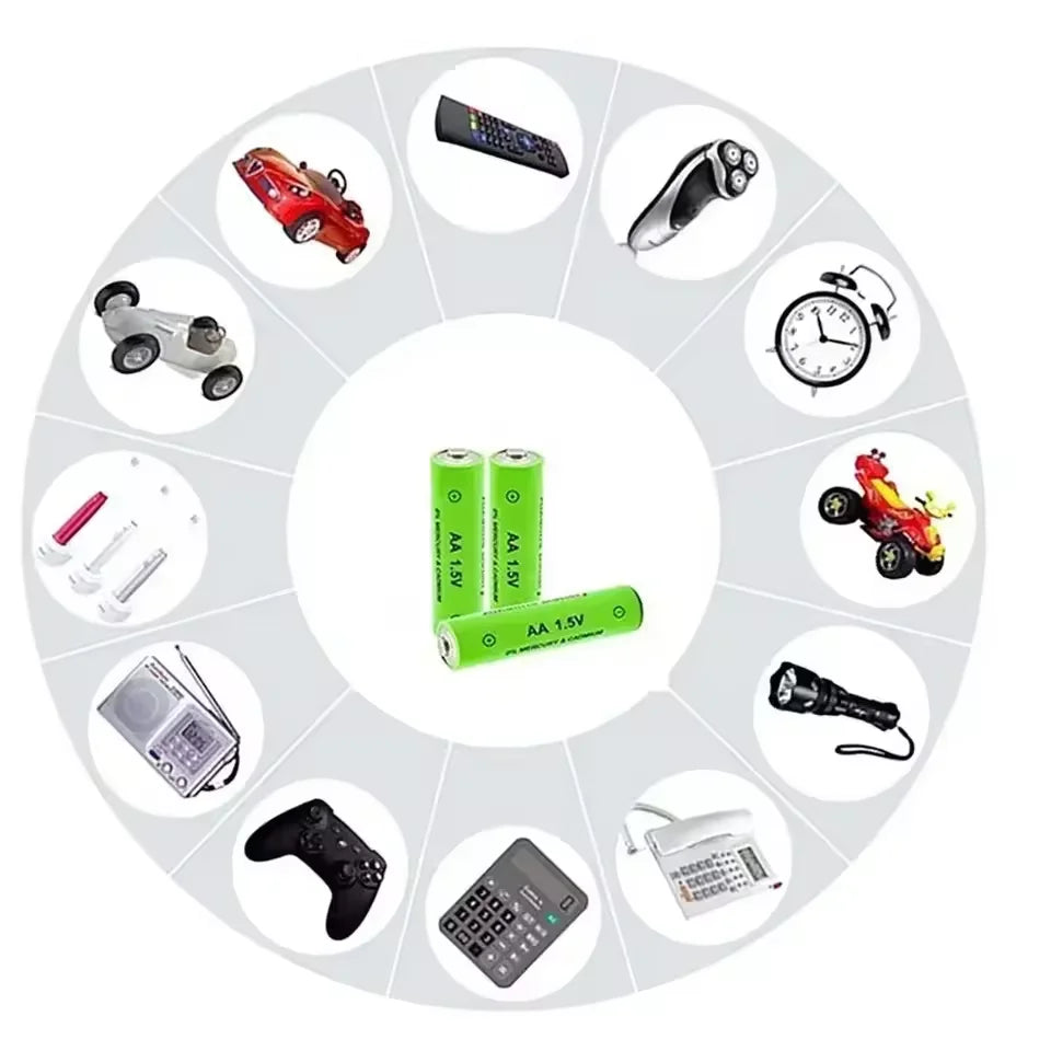 1.5V AA 3000mAh High Capacity Rechargeable Batteries Long Lasting for Toy Camera Remote Flashlight Wireless Mouse