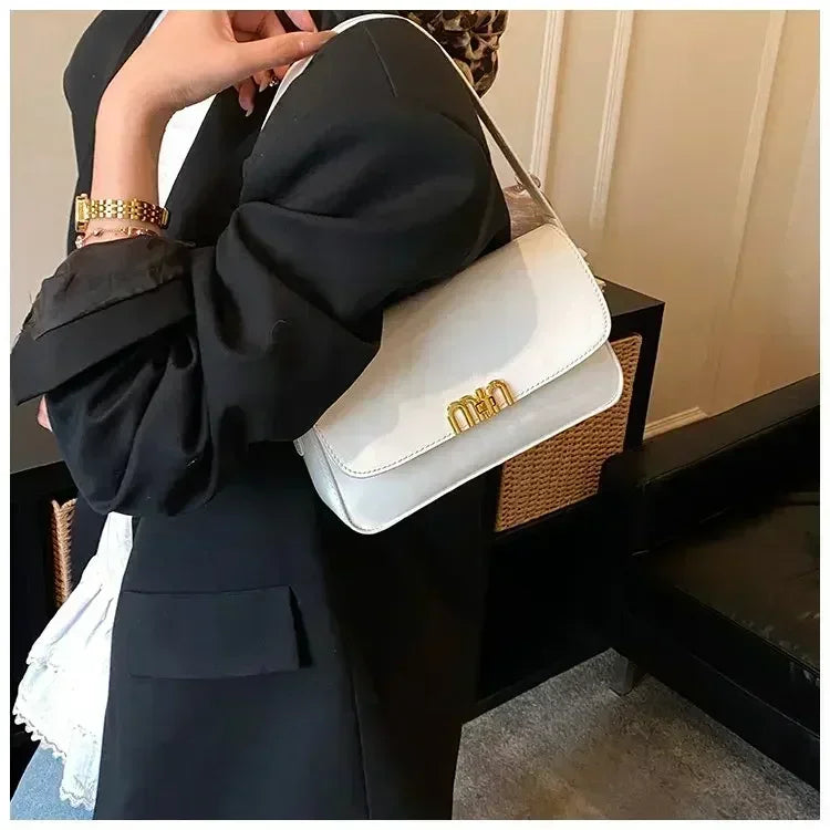 Classic Designer Leather Handbag For Women Crossbody Shoulder Bag Elegant Ladies Tote Purse Luxury Brand