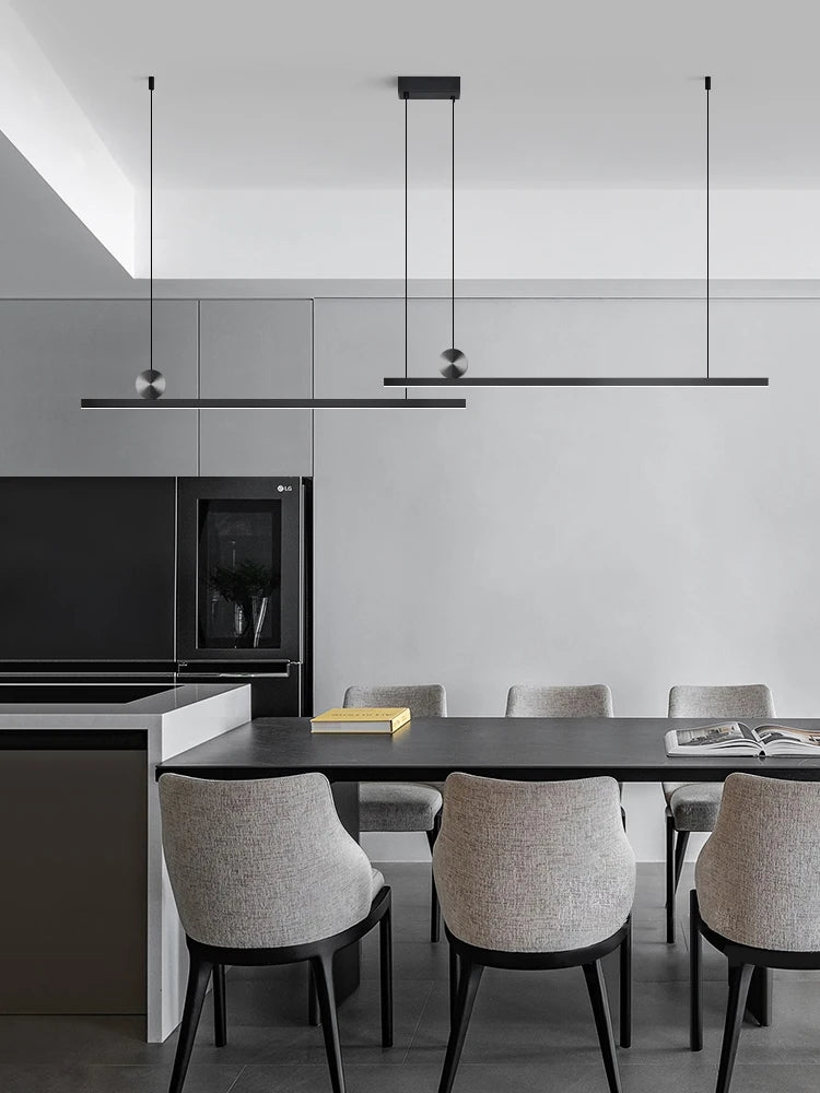 LED Restaurant Chandelier Modern Minimalist Kitchen Ceiling Light Dining Table Pendent Lamp Bar Pendant Light Indoor Lighting