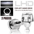 2.5 inch Bi-xenon Angel Eyes Projector Lens H7 H4 9005 9006 DRL Halo Ring Lenses For Headlight Car Retrofit Use H1 HID LED Bulbs
