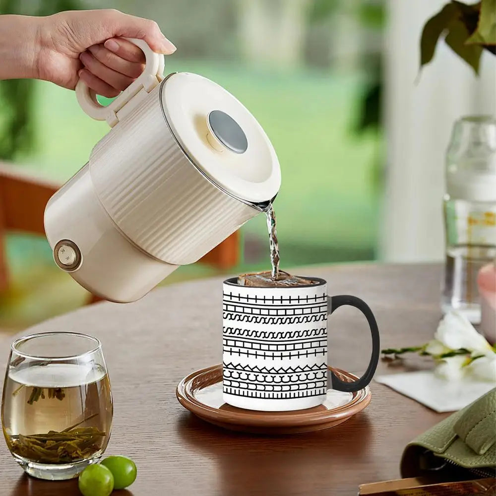 11.83 oz Coffee Mug with Handle Tea Cup Novelty Microwave-Safe Coffee Cup Ceramic Drinking Cup Desktop Ornament for Kitchen Home