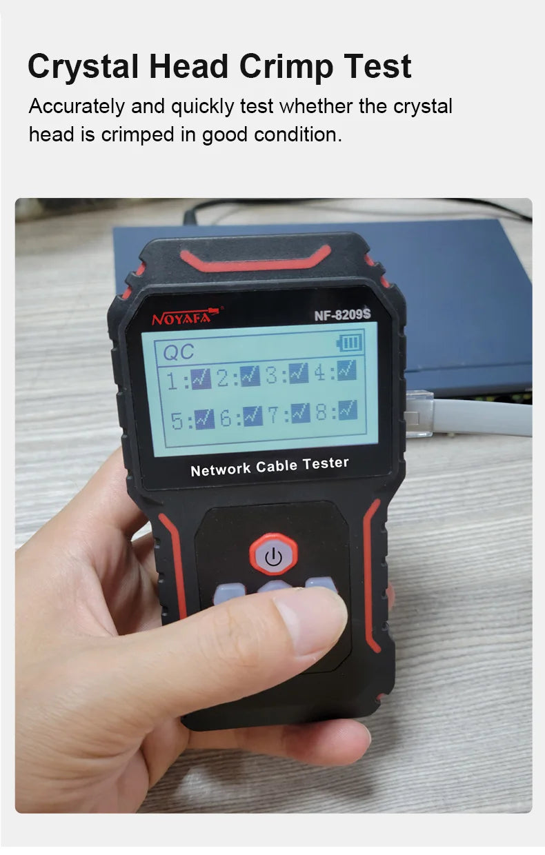 Network Cable Tracker NOYAFA NF-8209S Lan Measure Tester Network Tools LCD Display Measure Length Wiremap Tester Cable Tracker