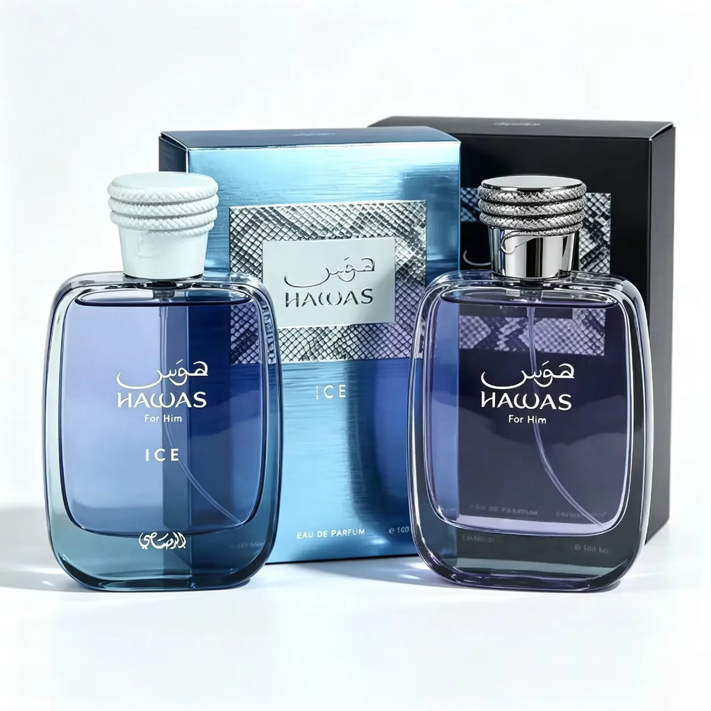 100ML Hawas Ice for Men Eau De Parfum Spray Original Arabian Perfume Men's Fragrance Premium Arabian Long Lasting Fragrance