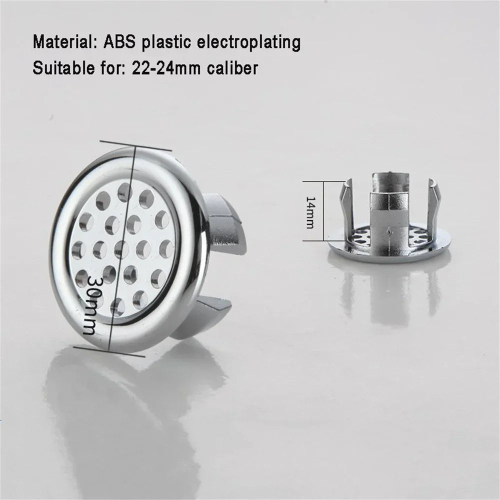 2pcs Bathroom Sink Hole Cover Basin Trim Cap Cover Electroplated Overflow Ring Bathtub Accessory 22-24mm  lavabo accessories