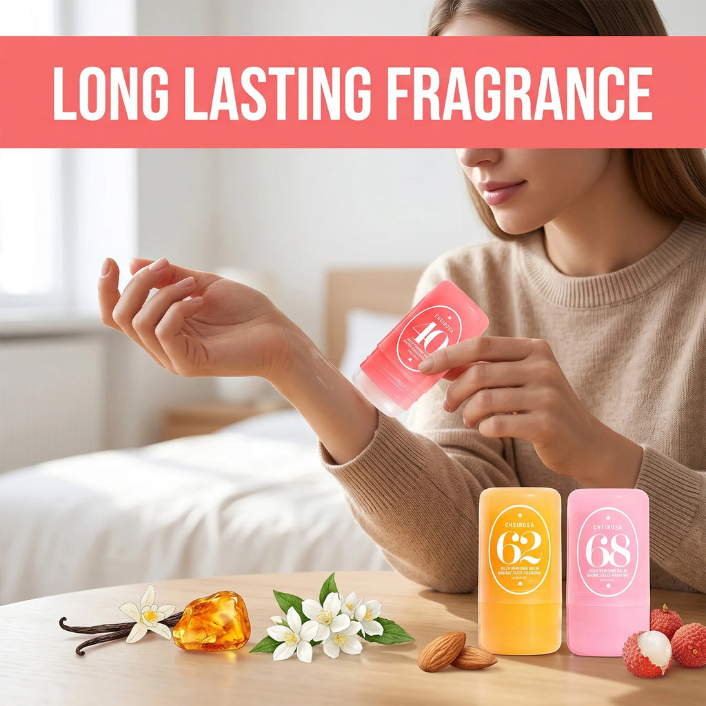 3 Jelly Solid Perfume Balm Set Natural Deodorant Scent Long Lasting Portable Travel Daily Commute Date Women Men Unisex