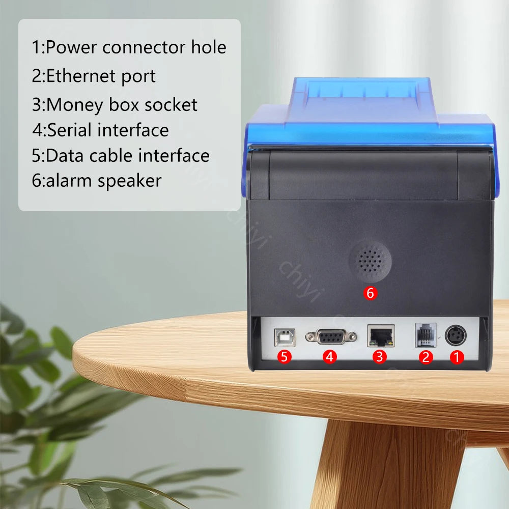 Xprinter C300H USB+LAN+Serial Receipt Printer 80mm POS Printer With Alarm and Sound With Cutter POS Printer Kitchen Printer