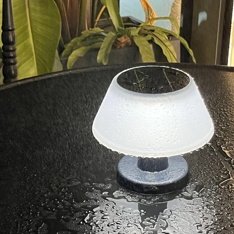 Outdoor Solar Lighting for Garden USB Rechargeable Indoor Desk Bar Decor 4 Brightness Dimmable Garland Lamp