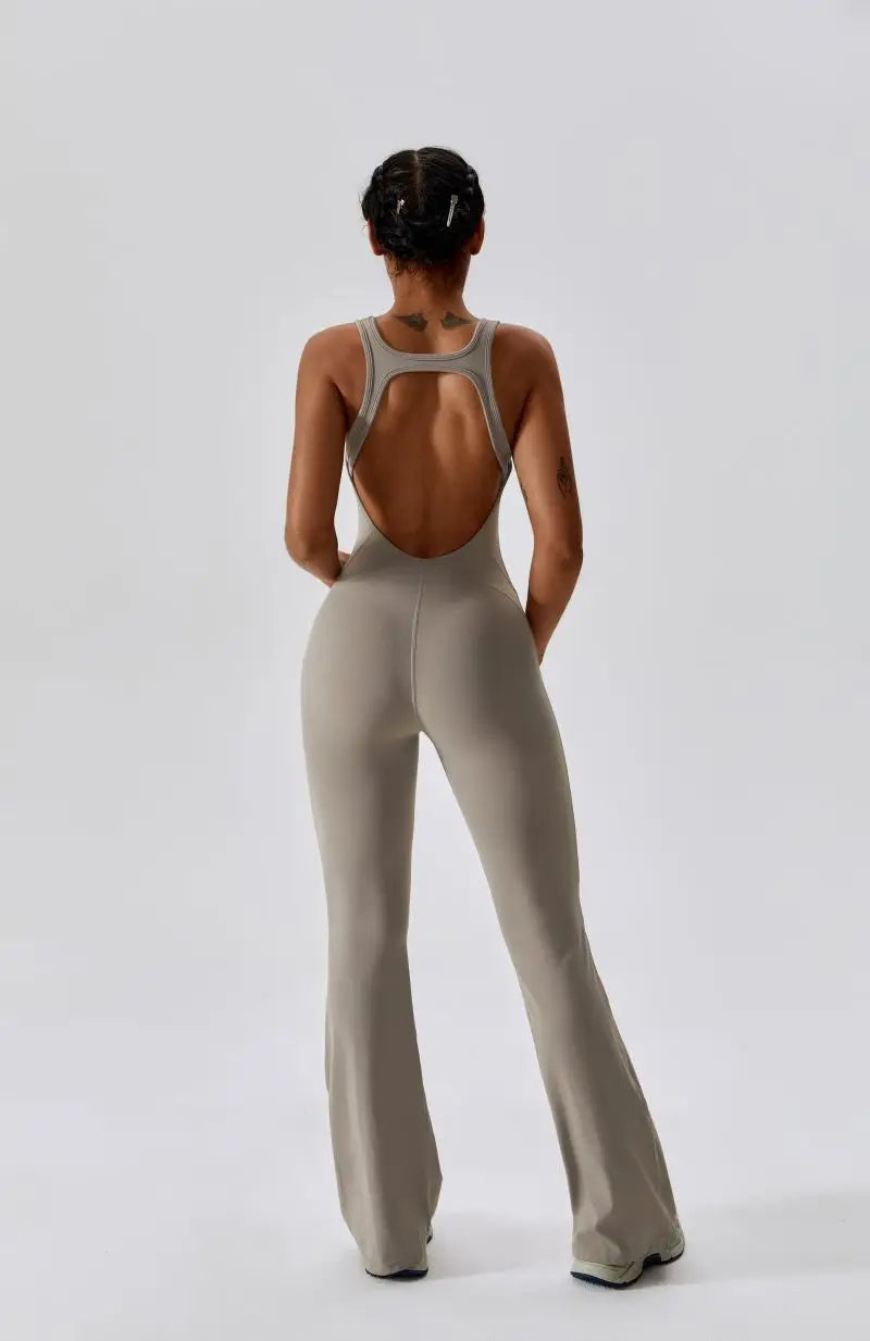 Summer Sport Yoga Jumpsuit Dance Traning Bell Bottoms One-Piece Clothes for Women  Sport Set Women Workout Clothes for Women