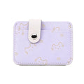 Cute Cat Print Card Holder Wallet for Women Girls Fashion PU Leather Money Bags Mini Slim Coin Purse Portable Daily Gift
