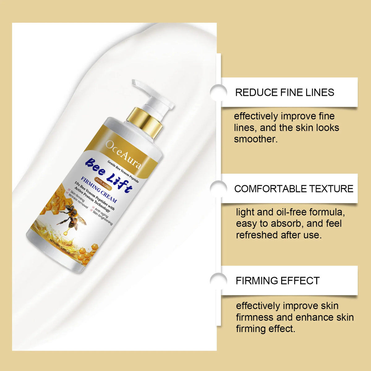 Collagen Anti-Aging Body Cream Bee Venom Wrinkle Removal Nourish Tighten Lift Reducing Fine Line Smooth Moisturizing Body Lotion