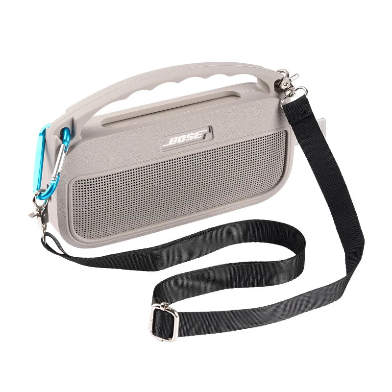 ZOPRORE Silicone Cover Case for Bose SoundLink Flex (2nd Gen) Speaker, Travel Protective Cover with Shoulder Strap and Carabiner